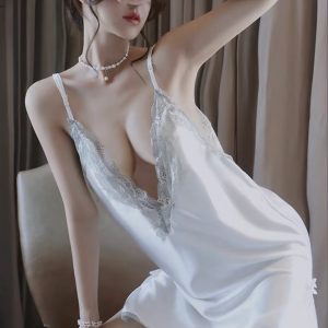 Sexy ice-silk nightgown - 图片 3