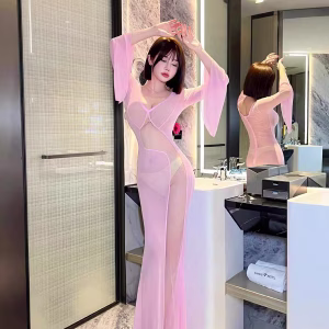 Sheer mermaid gown with a revealing bodice - 图片 1